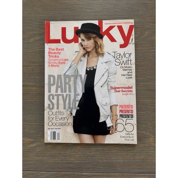 Lucky Magazine December 2014 January 2015 Party Style Taylor Swift Cover - Picture 1 of 2